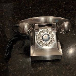 Pottery Barn Crosley Brushed Chrome Desk Telephone